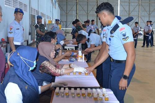 Perang Lawan Narkoba, Lanud Sultan Hasanuddin Laksanakan Tes Urine Kepada Prajuritnya