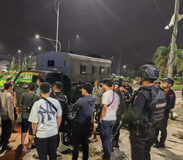 Polisi Dilempari OTK di Medan Estate Deli Serdang, Pelaku Ditangkap
