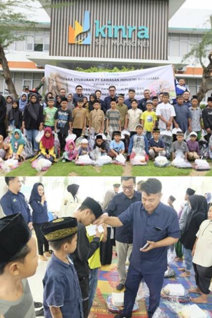 PT KINRA Santuni Anak Yatim dan Dhuafa Sekitar KEK Sei Mangkei