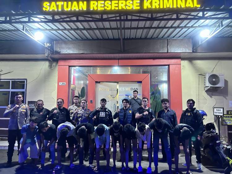 Patroli Presisi Polrestabes Medan Amankan 10 Terduga Pelaku Tawuran