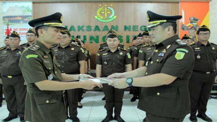 Parada Situmorang Pimpin Serah Terima Jabatan Kasi Intel Kejari Gunungsitoli Dari Sulaiman ke Yaatulo Hulu