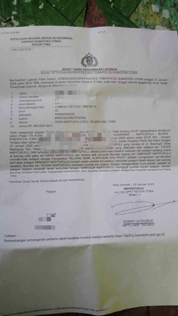 Edi Napitupulu Dikeroyok Anak dan Bapak
