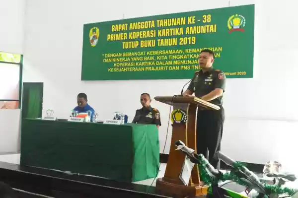 Kodim 1001/Amuntai Gelar Rapat Anggota Tahunan  Ke-38