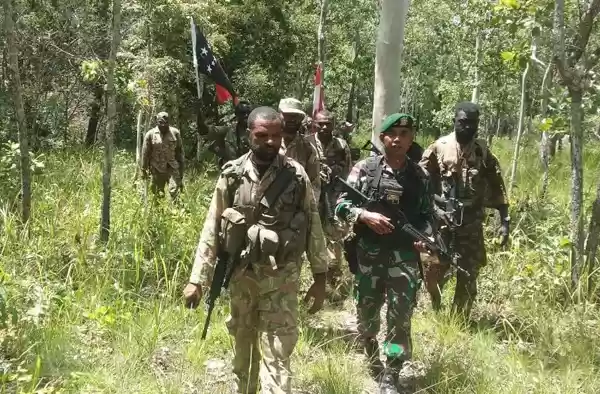 TNI AD dan PNGDF Gelar Patroli Patok Bersama di Perbatasan RI-PNG