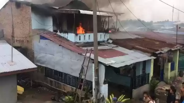 Kebakaran di Kelurahan Bantan, Dua Rumah Ludes