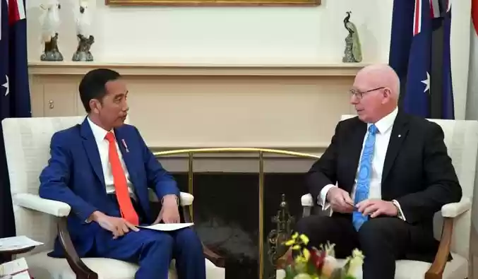 Presiden Jokowi Disambut Upacara Kenegaraan di Canberra