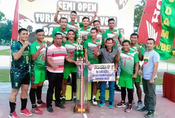 Tim PBVAD Kodam I/BB Juarai Tournament Semi Open Volly Ball Danyonkav 6/NK 