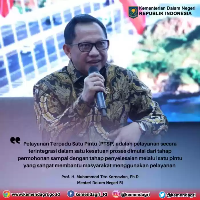 Mendagri Minta PTSP Diisi Orang-Orang Berintegritas