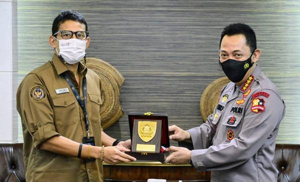 Dikunjungi Sandiaga, Kapolri Bahas Penguatan 5 Destinasi Super Prioritas