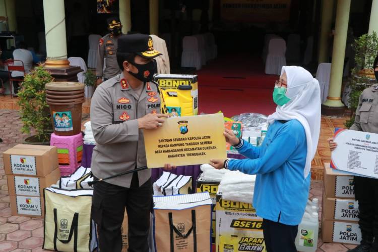 Tekan Angka Covid, Forkopimda Jatim Cek Kampung Tangguh Semeru