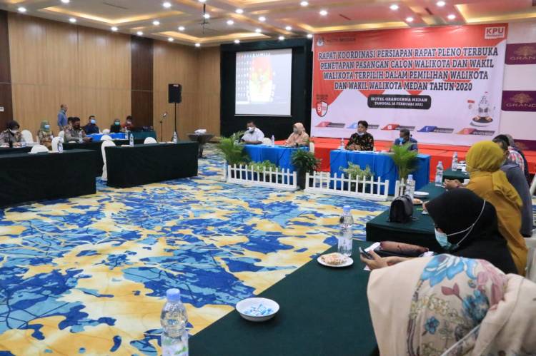 18 Februari, KPU Gelar Rapat Pleno Penetapan Paslon Wali Kota Medan Terpilih
