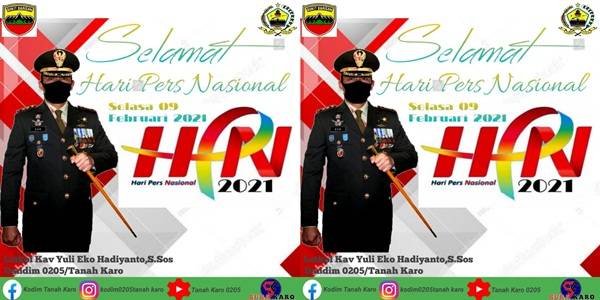Ini Pesan Dandim 0205/TK Untuk Insan Pers pada Peringatan HPN 2021