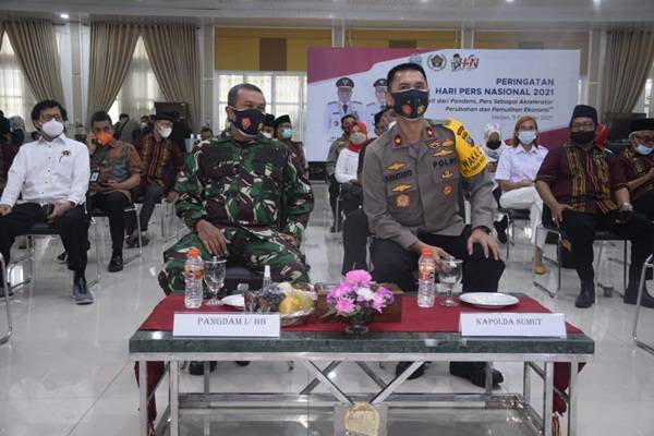 Wakapolda Sumut Hadiri Peringatan Hari Pers Nasional Secara Virtual