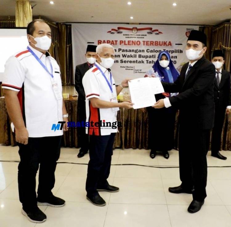 KPU Kabupaten Asahan Tetapkan Surya Taufik  Bupati  Dan Wakil Bupati Asahan