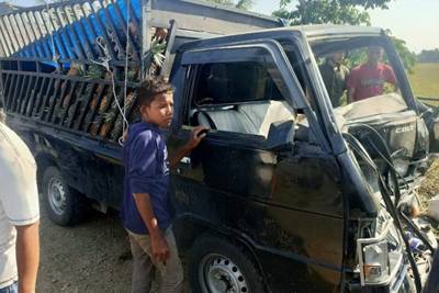 Kecelakaan Beruntun di  Simpang Ulim, Satu Nyawa Melayang dan lain Luka luka
