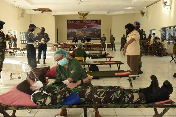 Sambut HUT ke 75, POMAL I Belawan Gelar Donor Darah