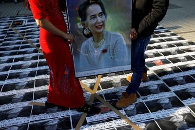 Aksi Memprotes Kudeta  Militer Gejolak di Myanmar