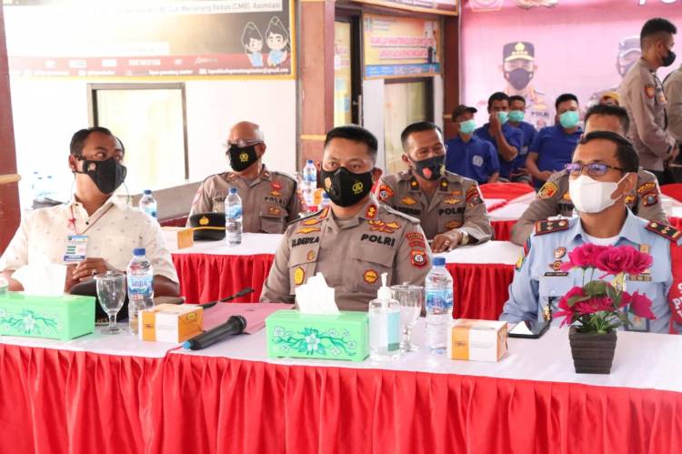 Gencar Laksanakan Vaksinasi Kapolres Simalungun Ikuti Zoom Meeting Kapolri