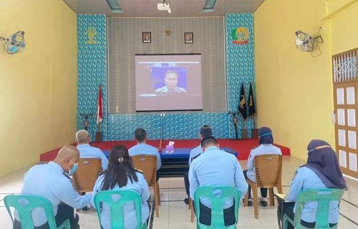 Lapas Kelas IIB Padangsidimpuan Kanwil Kemenkumham Sumut Ikuti Launching Permenkumham Nomor 2 Tahun 2022