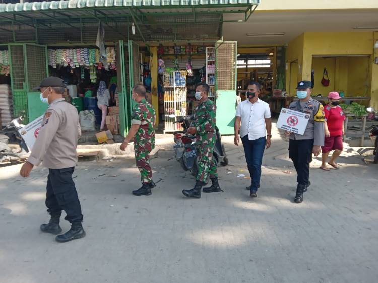 Gelar Ops Yustisi, Polsek Perbaungan Himbau Pedagang Pasar Patuhi Prokes