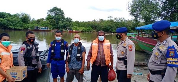 Dit Polair Polda Sumut Selamatkan 2 Nelayan Pencari Ikan