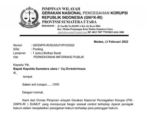GNPK Sumut Pertanyakan Keseriusan Polda Sumut Terkait Tambang Ilegal Madina