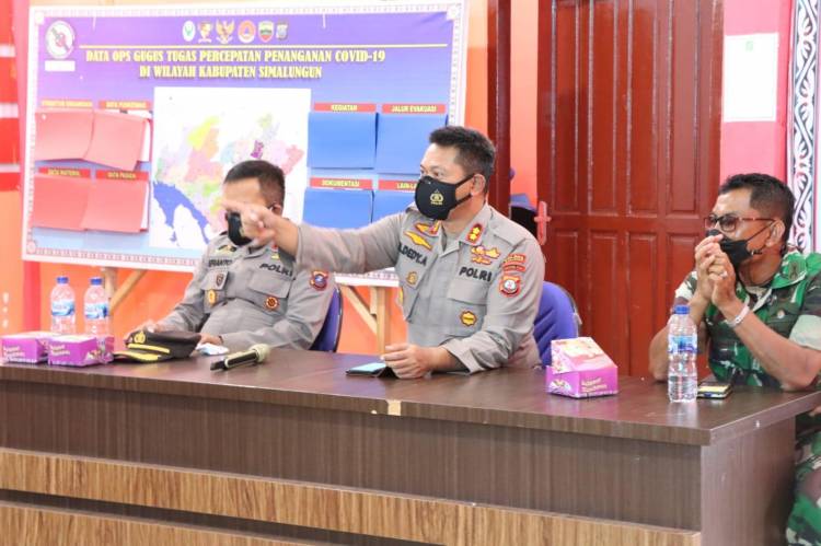 Kapolres Simalungun Terapkan Pola Kinerja Terintegritas Dalam Rakor Satgas Covid-19