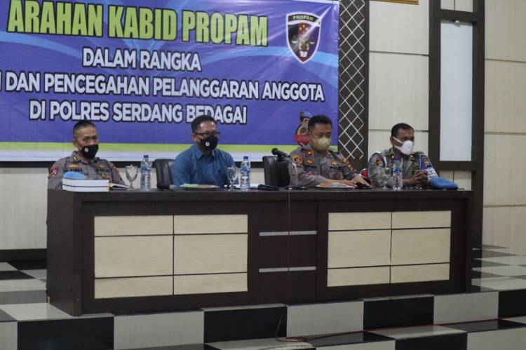 Tekan Pelanggaran Anggota Polri, Bid Propam  Beri Arahan Kepada Personel Polres Serdang Bedagai