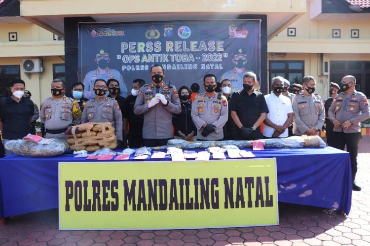 Kapolres Madina "Ops Antik Toba Tahun 2022, Polres Madina Mencapai Target Operasi 111 % Sejajaran Polda Sumut