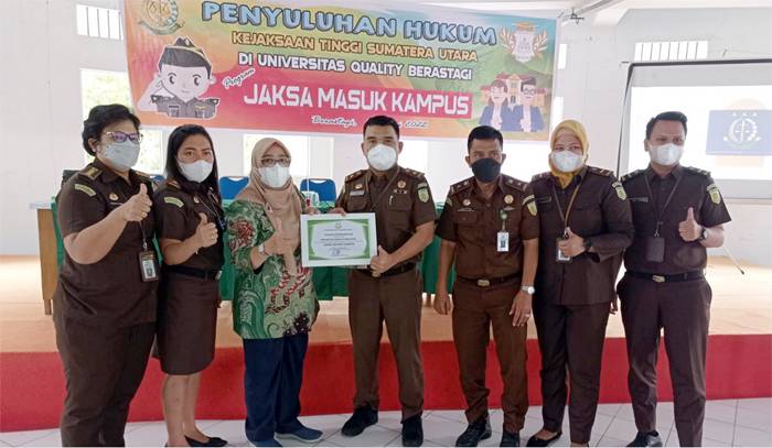 Jaksa  "Kejati Sumut" Masuk Kampus Universitas Quality Berastagi Ajak Mahasiswa Jangan Sebarkan Hoax