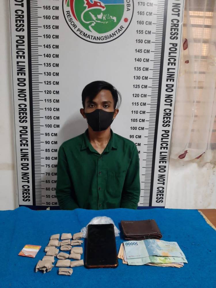 Miliki Ganja 21,25 Gram, Seorang Pria Warga Pardomuan Siantar ditangkap Polisi