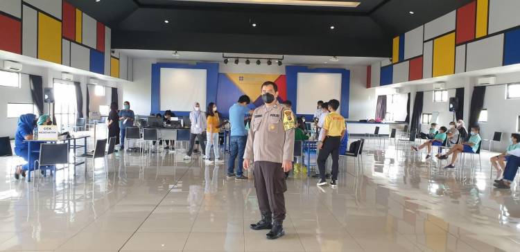 Di High Scope, Polsek Medan Baru Gelar Vaksinasi Covid 19 untuk Anak Usia 6 sampai 11 Tahun