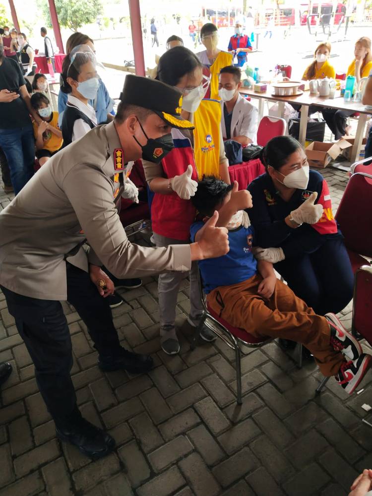 Gebyar Vaksinasi Anak, Kapolrestabes Medan Kunjungi Prime One School