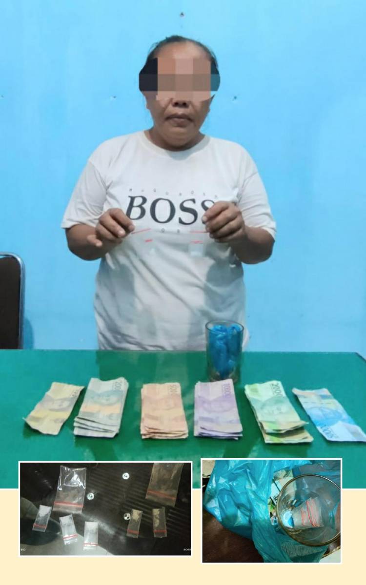 Simpan 0,84 Gram Shabu, IRT 52 Tahun Di Simpan Polisi Di Penjara