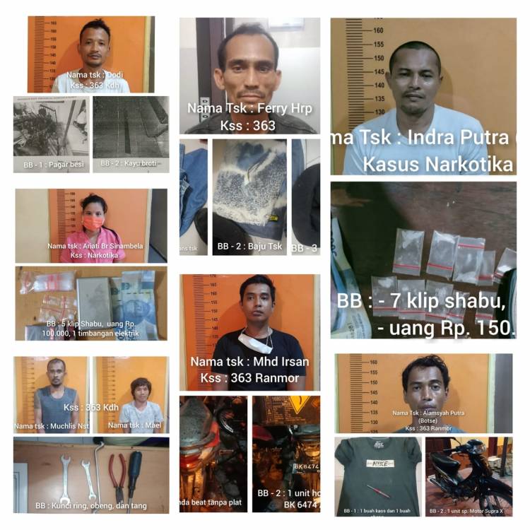 Masyarakat Laporkan Gangguan Kamtibmas ke Nomor Telepon Kapolrestabes Medan, 11 Pelaku Diringkus Reskrim Polsek Medan Barat