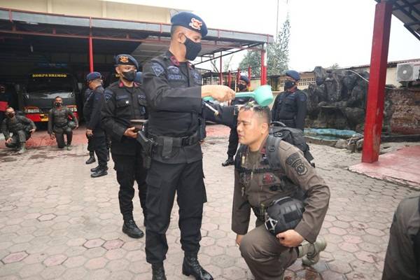 26 Personil Ikuti Upacara Pembinaan Tradisi Perwira dan Bintara Remaja Detasemen Gegana Sat Brimob Poldasu