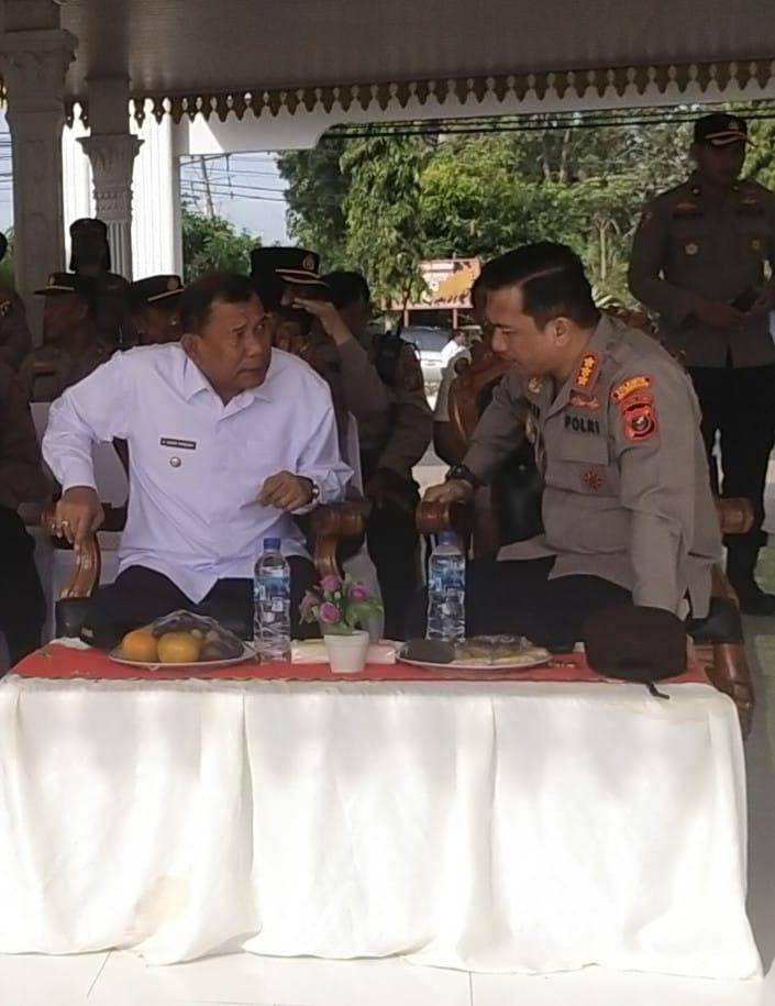 Polresta Deli Serdang Bersama TNI dan  Pemkab Deli Serdang Laksanakan Apel Gelar Pasukan Penanganan Premanisme Dan Geng Motor