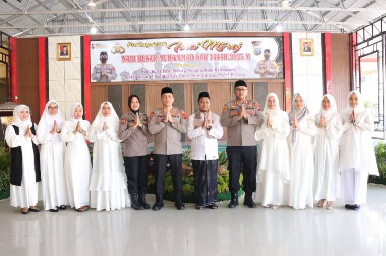 Polresta Deli Serdang Laksanakan Peringatan Isra Mi&rsquo;raj 1444 H/2023 M