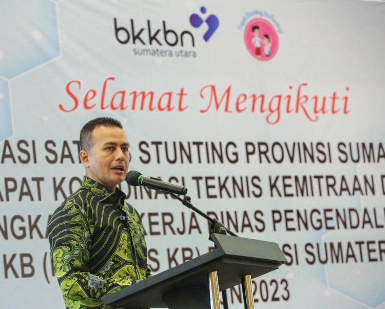 Buka Acara Konsolidasi Satgas Stunting Provinsi Sumut, Ini Harapan Musa Rajekshah