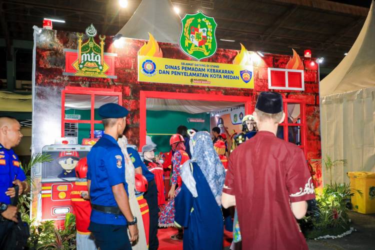 Tidak Hanya Menyaksikan Pembukaan MTQ ke -56, Masyarakat Medan Juga Dapat Edukasi Bahaya Kebakaran di Stand Dinas P2K