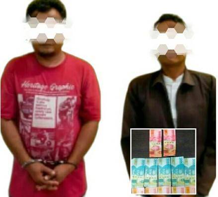 Dua Terduga Pengedar Uang Palsu Diamankan Sat Reskrim Polres Labuhanbatu Selatan