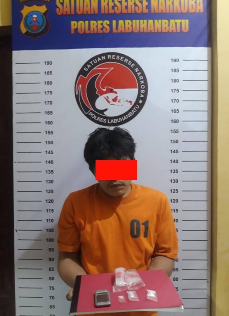 Team Satnarkoba Polres Labuhanbatu Mengamankan Tersangka Pengedar Sabu