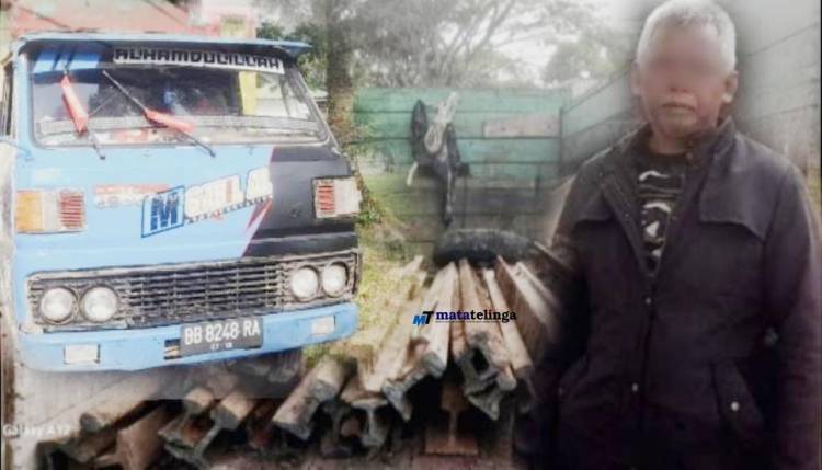 Kodim 0208 Asahan Bersama BKO PT.KAI Tangkap Pencuri Besi Bekas Rel KA