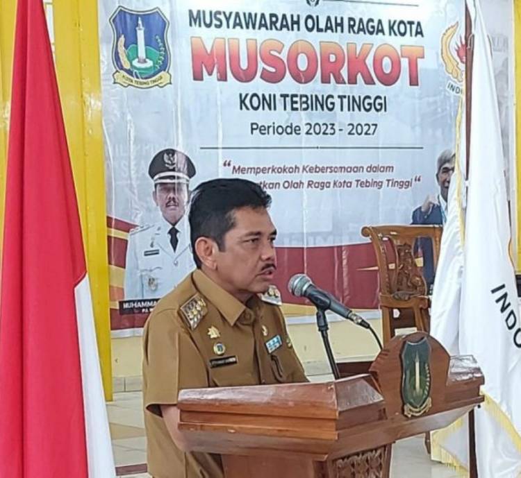 Pj Wali Kota Buka Musorkot KONI Kota Tebing Tinggi