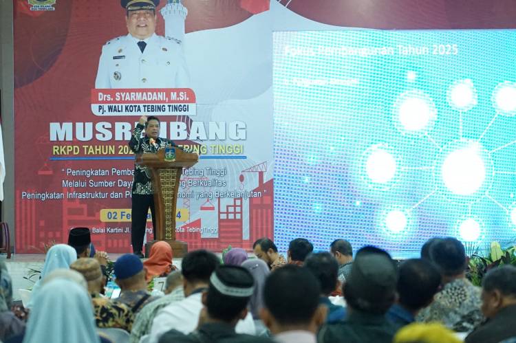 Buka Musrembang RKPD Kota Tebingtinggi 2024, Pj. Walikota Ajak Peserta Sampaikan Usulan Program Pembangunan