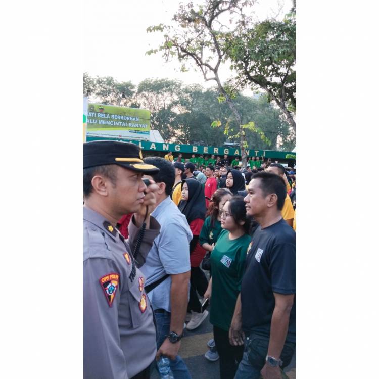 Kapolsek Medan Baru Pimpin Pengamanan Kegiatan RAN Pan Road To PON XXI Aceh Sumut 2024