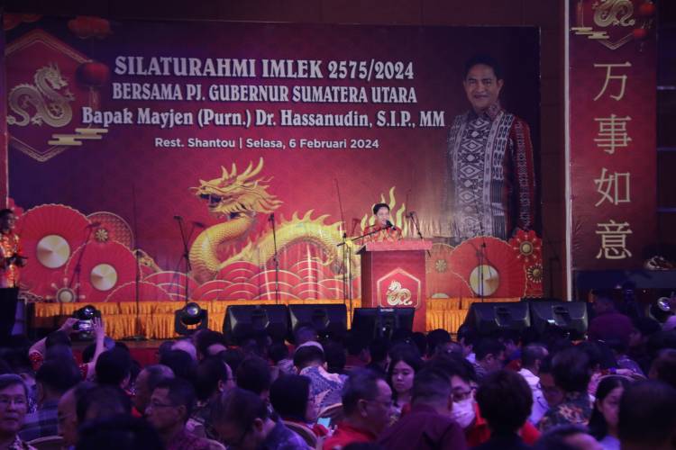 Sambut Tahun Baru Imlek 2575, Pj Gubernur Harap Masyarakat Semakin Harmonis Membangun Sumut