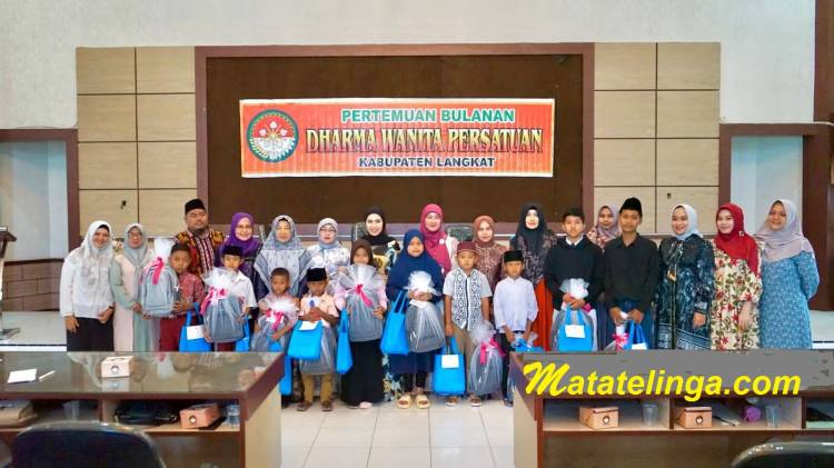 Perkuat Silaturahmi,  DWP Kabupaten Langkat Gelar Pengajian dan Santuni Anak Yatim