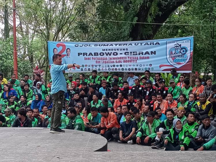 Deklarasi Paslon O2, Prabowo-Gibran Wujudkan Legalitas  Ojol Indonesia