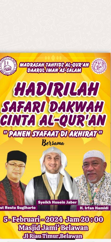Safari Dakwah di Masjid Jamiq Belawan